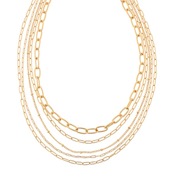 Multi Shape & Chain Necklace - Picture 1 of 3